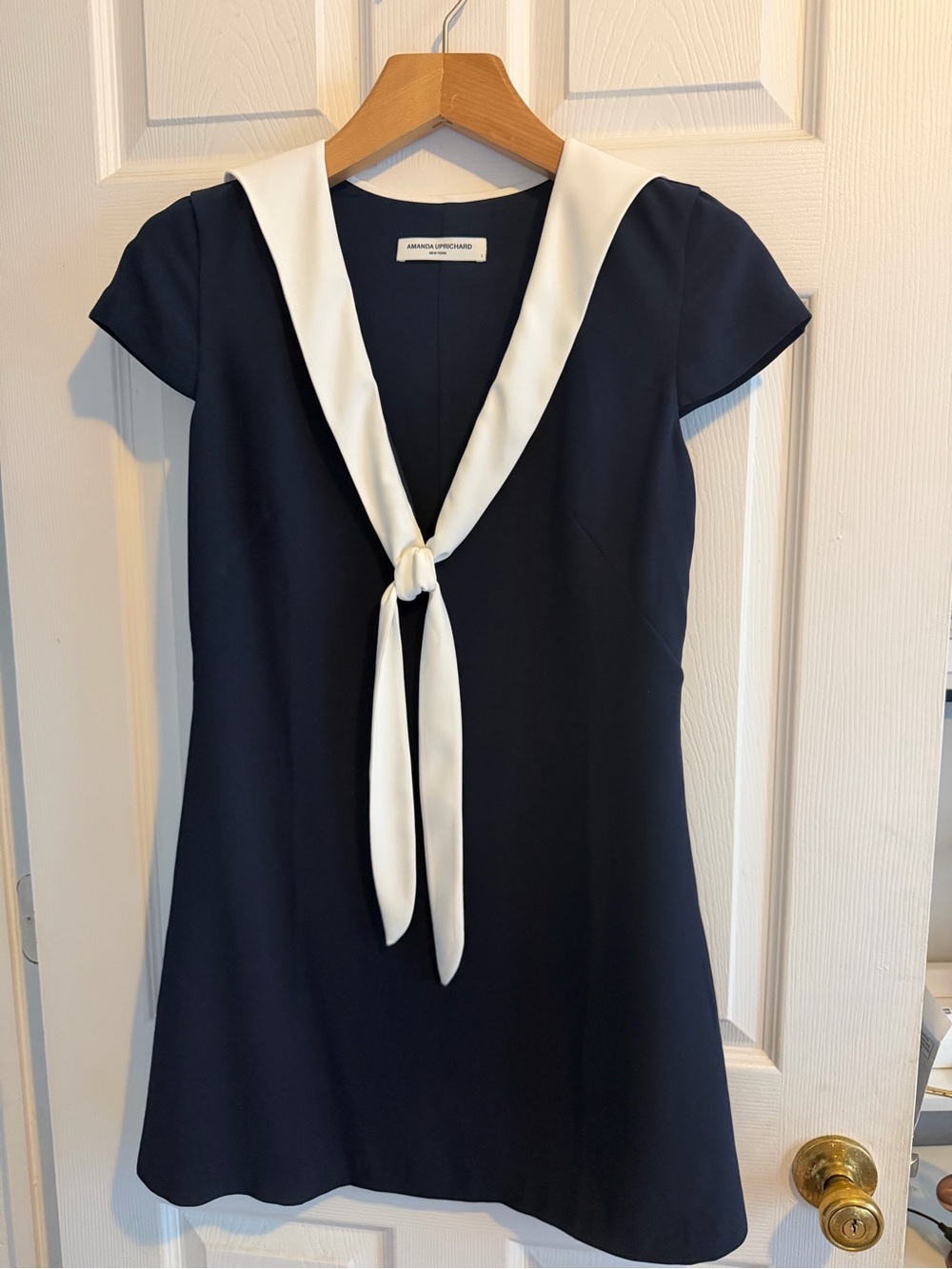 Amanda Uprichard Navy Oxford Dress NWOT - Picture 3 of 10